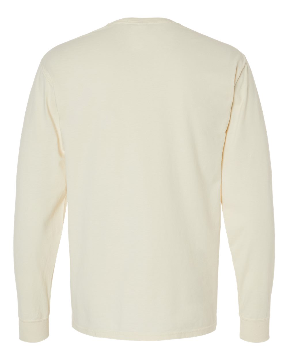 ComfortWash by Hanes GDH200 Unisex Garment-Dyed Long Sleeve T-Shirt in Parchment, back