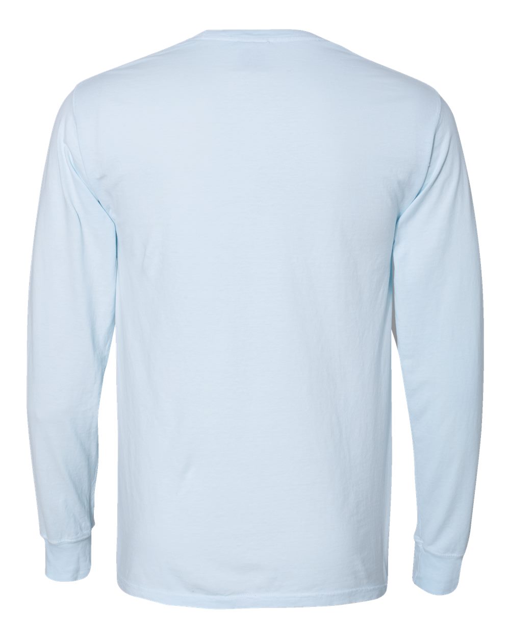 ComfortWash by Hanes GDH200 Unisex Garment-Dyed Long Sleeve T-Shirt in Soothing Blue, back