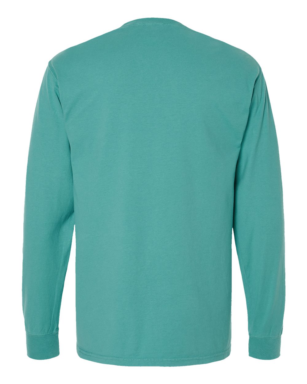 ComfortWash by Hanes GDH200 Unisex Garment-Dyed Long Sleeve T-Shirt in Spanish Moss, back
