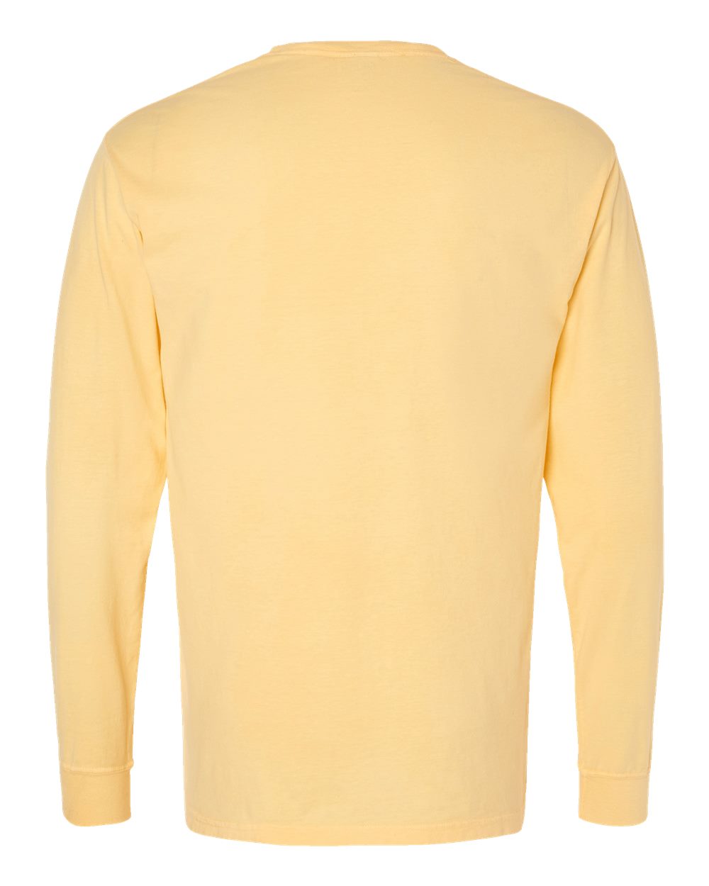 ComfortWash by Hanes GDH200 Unisex Garment-Dyed Long Sleeve T-Shirt in Summer Squash Yellow, back