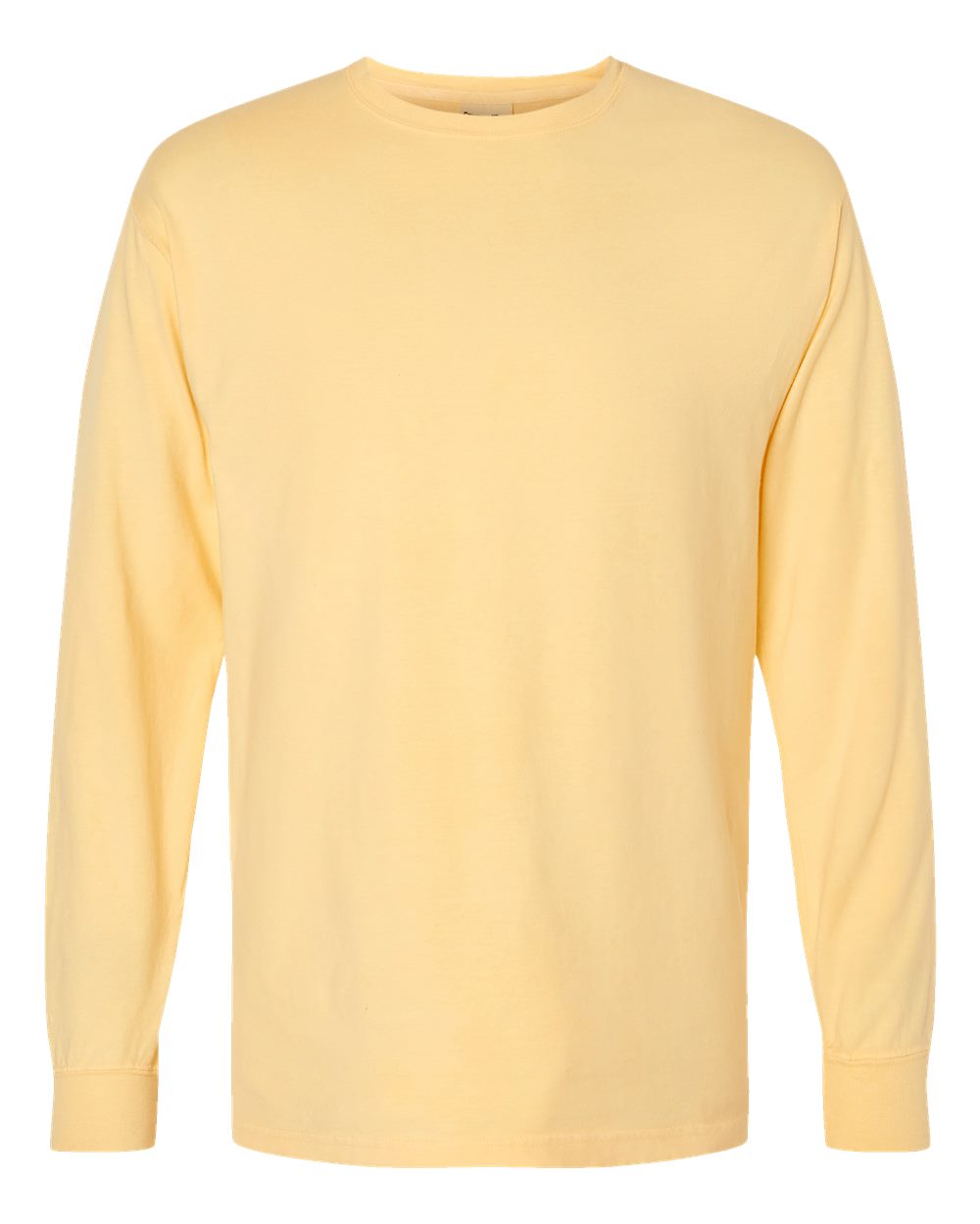 ComfortWash by Hanes GDH200 Unisex Garment-Dyed Long Sleeve T-Shirt in Summer Squash Yellow