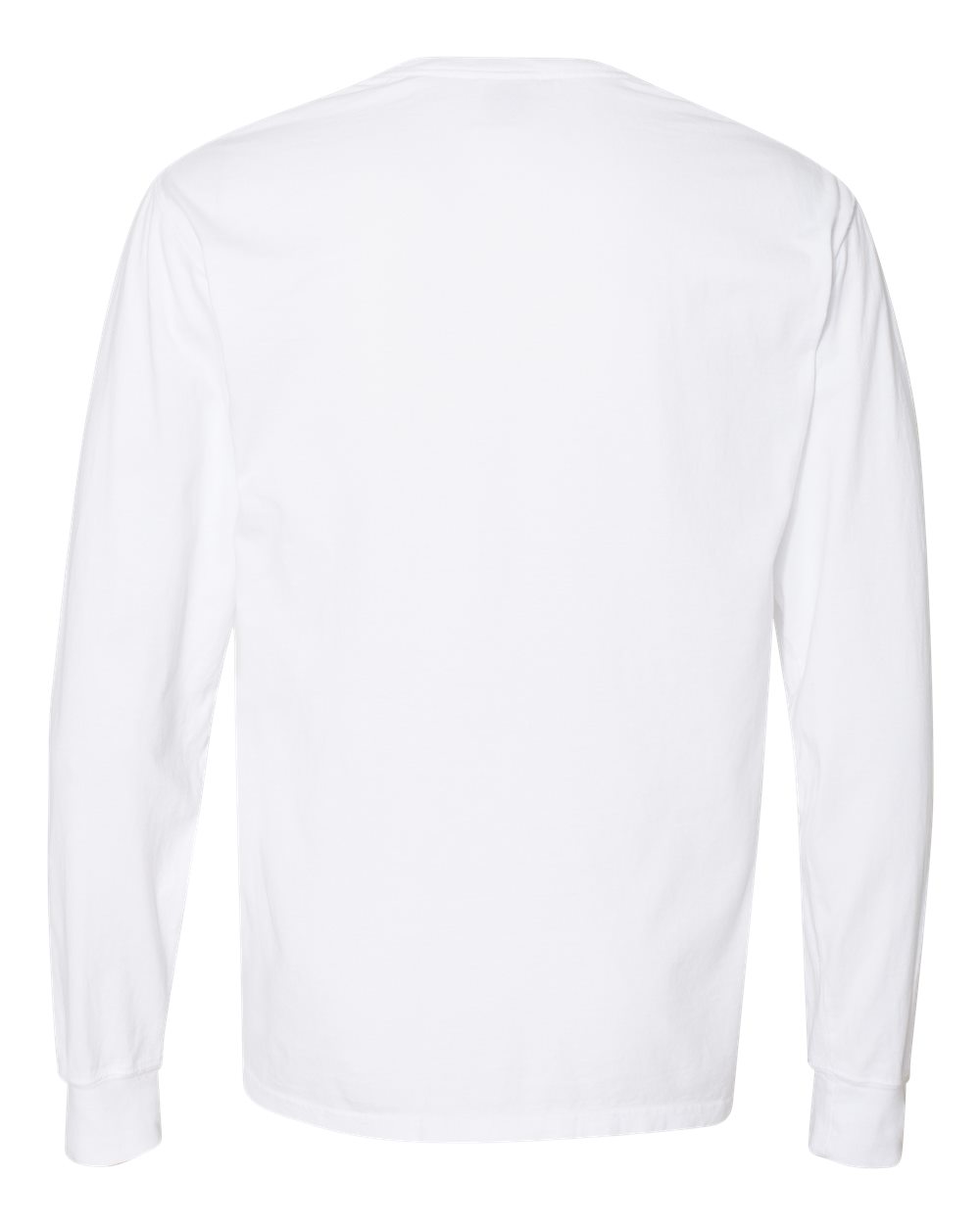 ComfortWash by Hanes GDH200 Unisex Garment-Dyed Long Sleeve T-Shirt in White, back