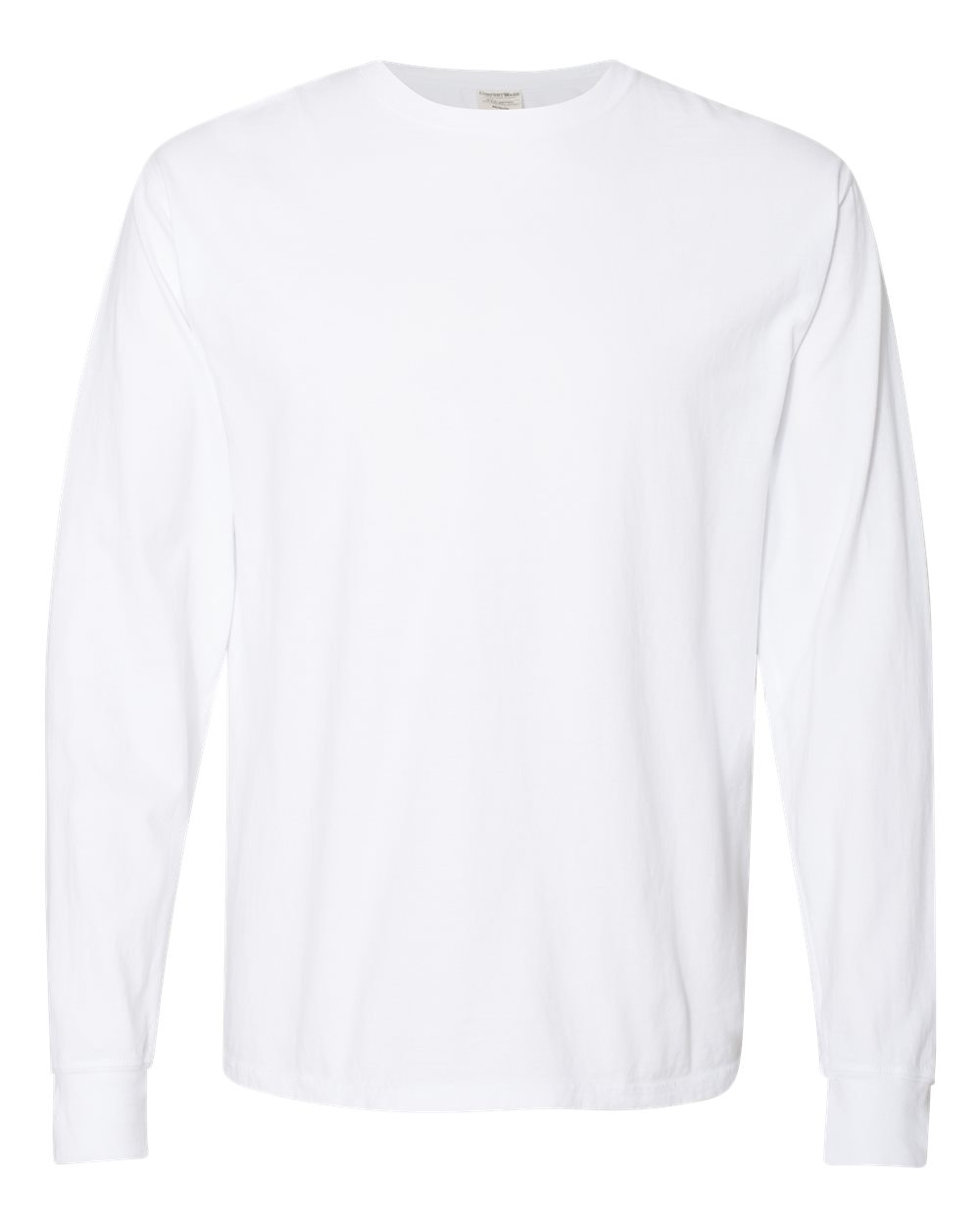 ComfortWash by Hanes GDH200 Unisex Garment-Dyed Long Sleeve T-Shirt in White