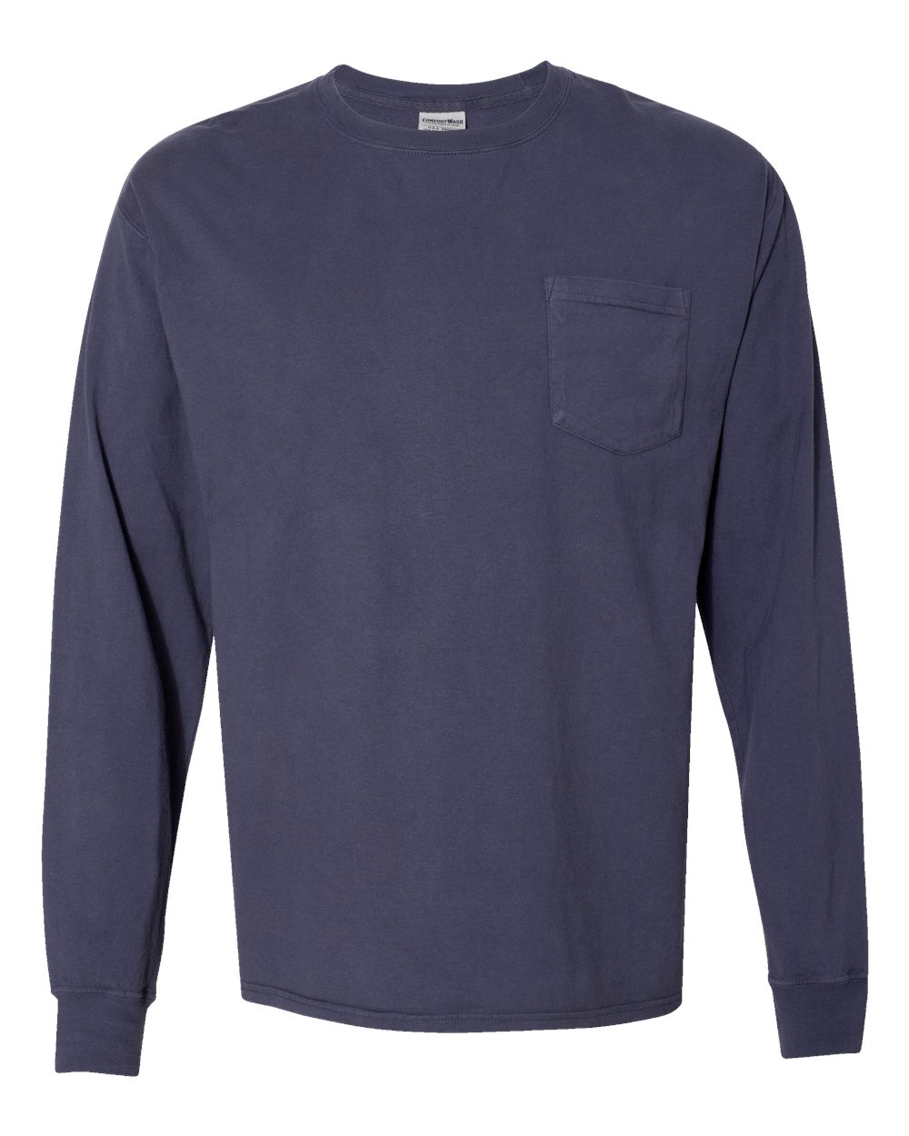 ComfortWash by Hanes GDH250 Unisex Garment-Dyed Long Sleeve T-Shirt With a Pocket in Anchor Slate