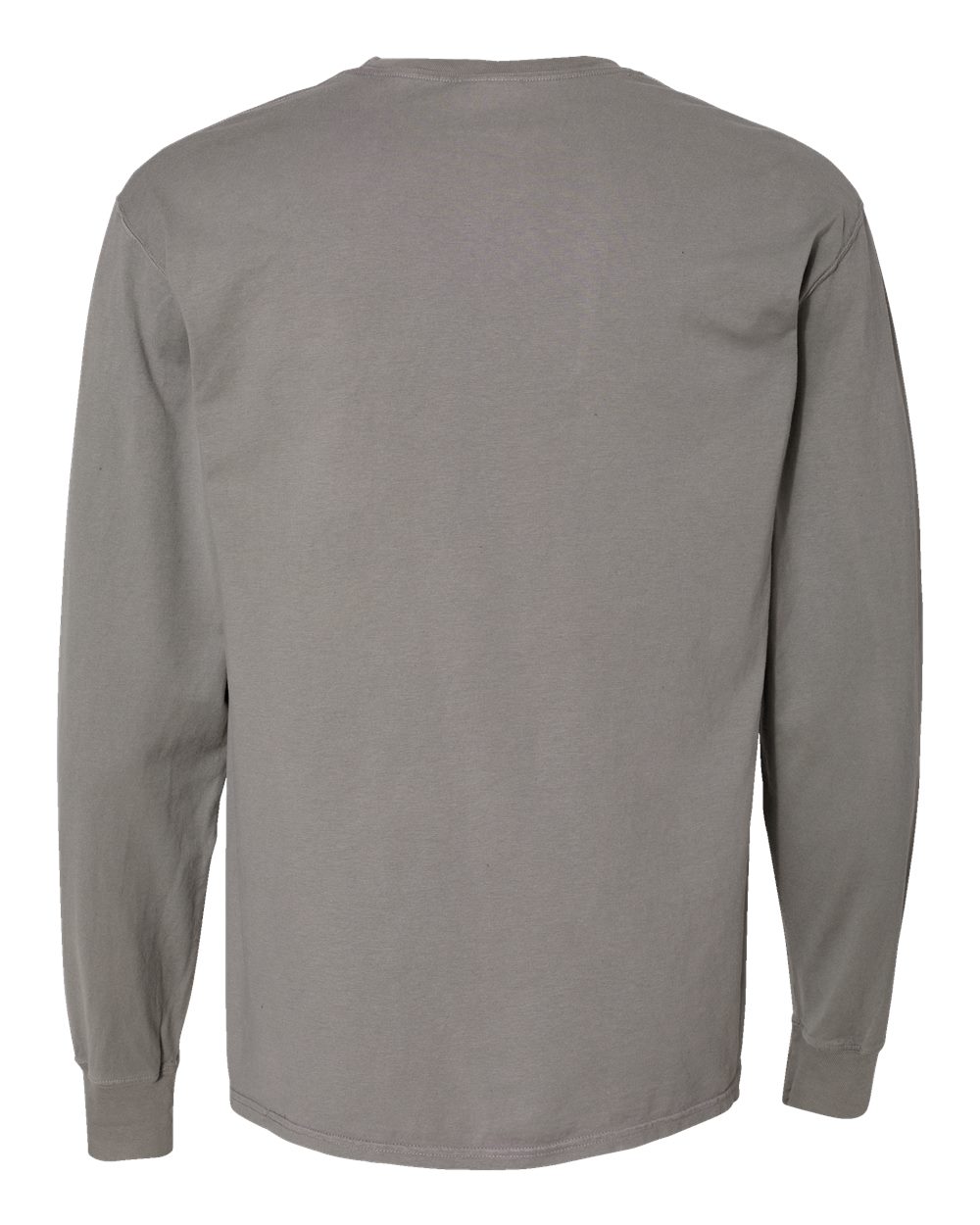 ComfortWash by Hanes GDH250 Unisex Garment-Dyed Long Sleeve T-Shirt With a Pocket in Concrete Grey, back