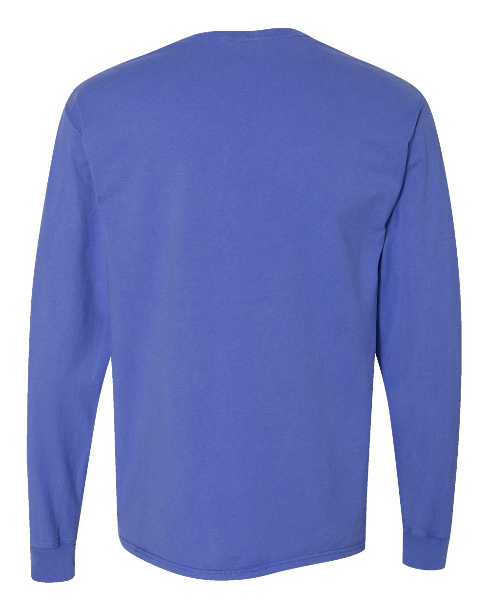 ComfortWash by Hanes GDH250 Unisex Garment-Dyed Long Sleeve T-Shirt With a Pocket in Deep Forte Blue, back