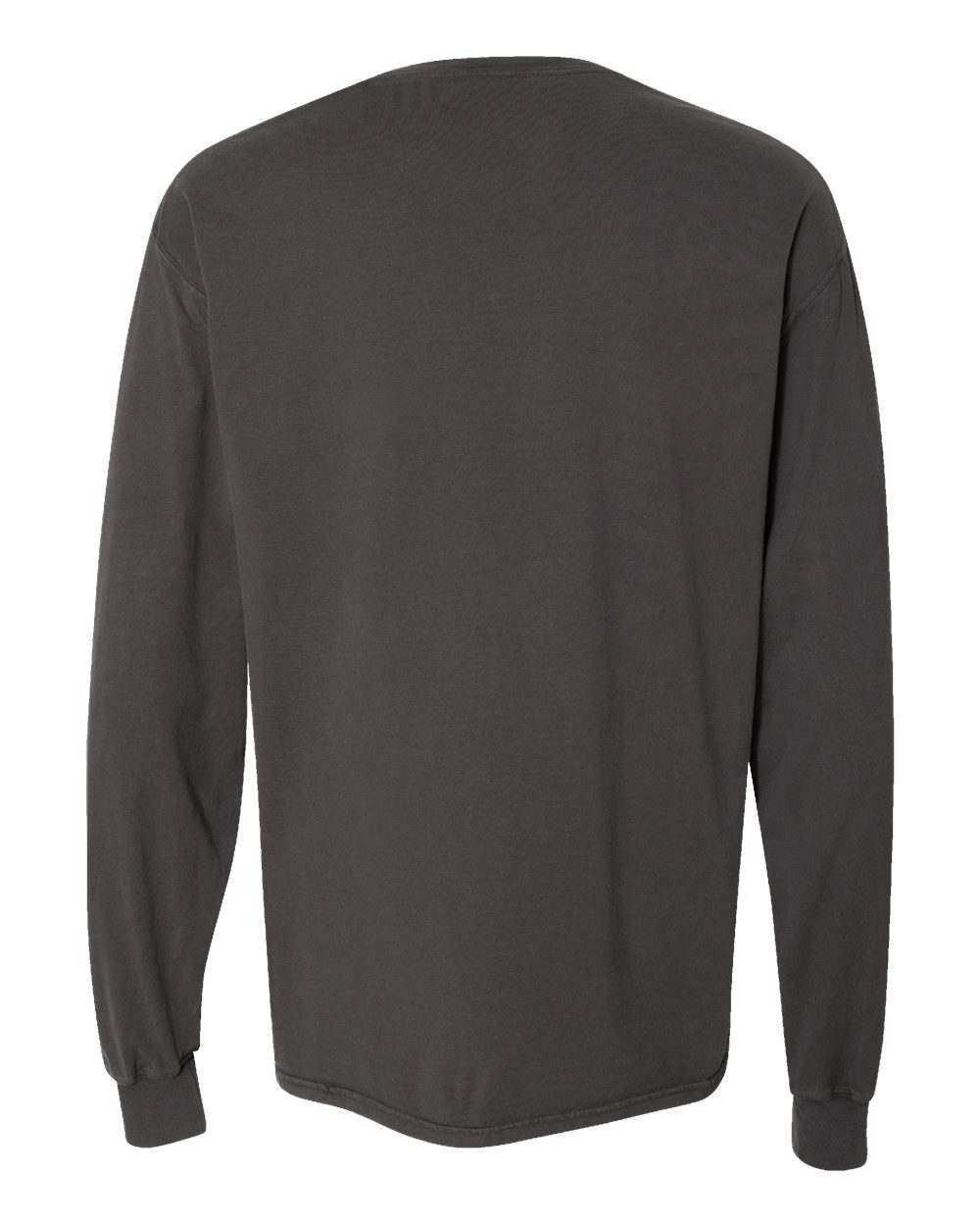 ComfortWash by Hanes GDH250 Unisex Garment-Dyed Long Sleeve T-Shirt With a Pocket in New Railroad Grey, back