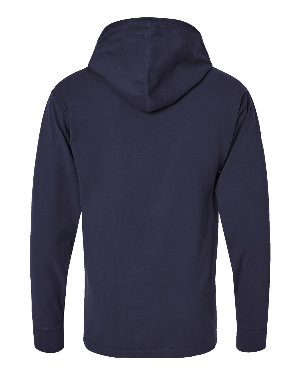 ComfortWash by Hanes GDH280 Unisex Garment-Dyed Jersey Hooded Long Sleeve T-Shirt in Anchor Slate, back