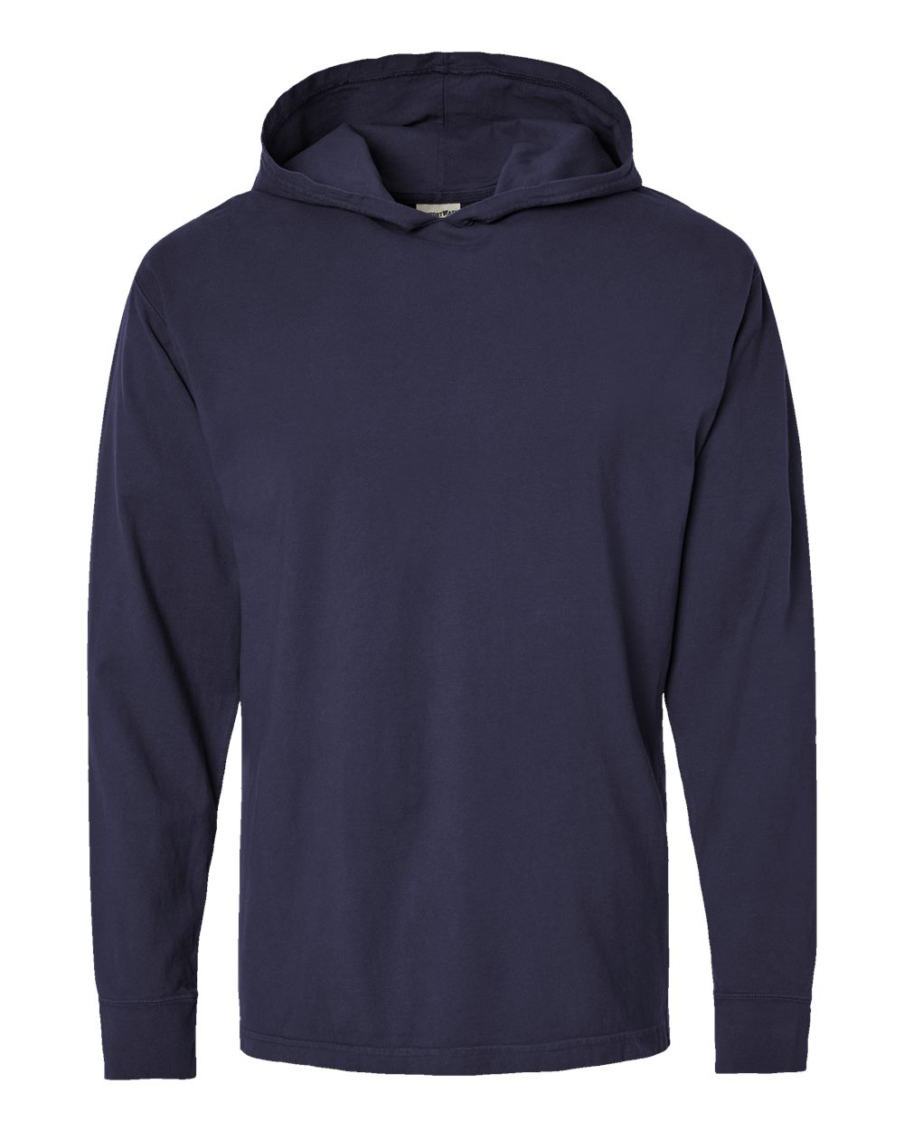 ComfortWash by Hanes GDH280 Unisex Garment-Dyed Jersey Hooded Long Sleeve T-Shirt in Anchor Slate
