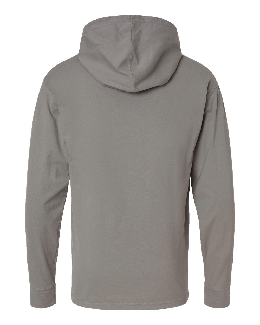 ComfortWash by Hanes GDH280 Unisex Garment-Dyed Jersey Hooded Long Sleeve T-Shirt in Concrete Grey, back