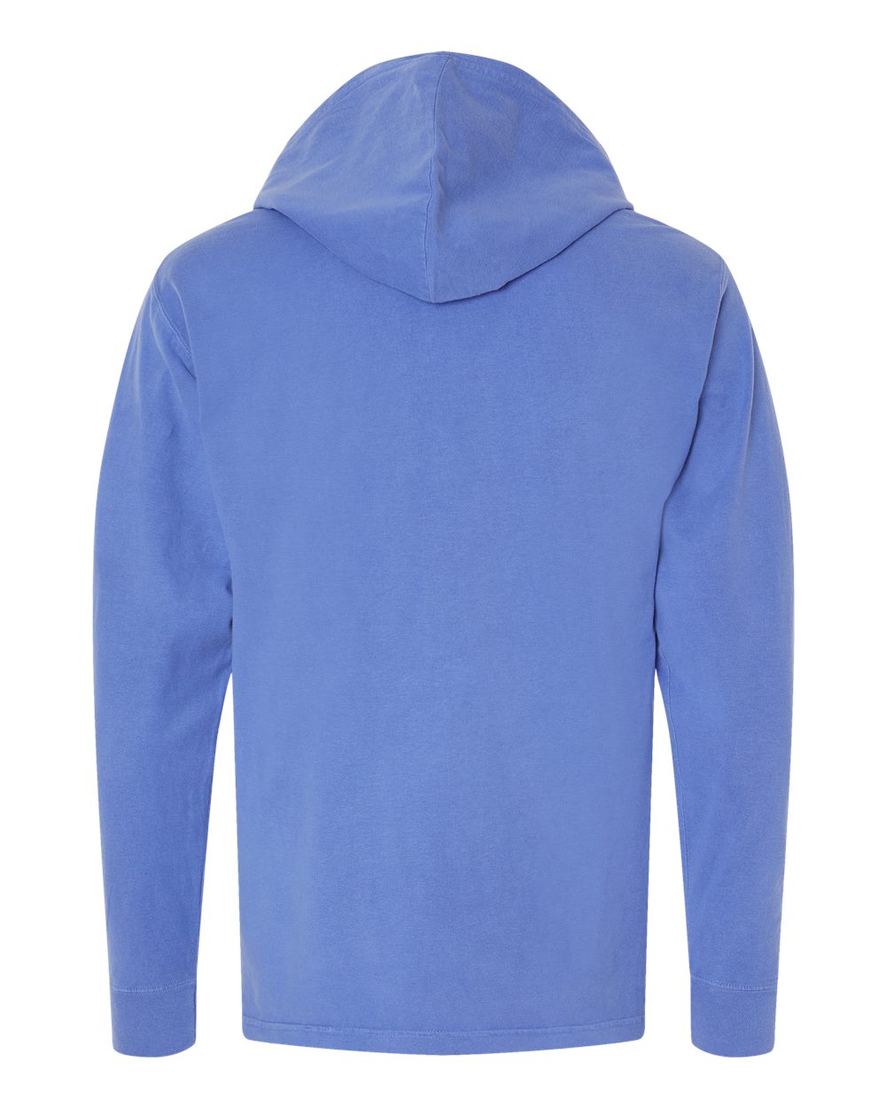 ComfortWash by Hanes GDH280 Unisex Garment-Dyed Jersey Hooded Long Sleeve T-Shirt in Deep Forte Blue, back