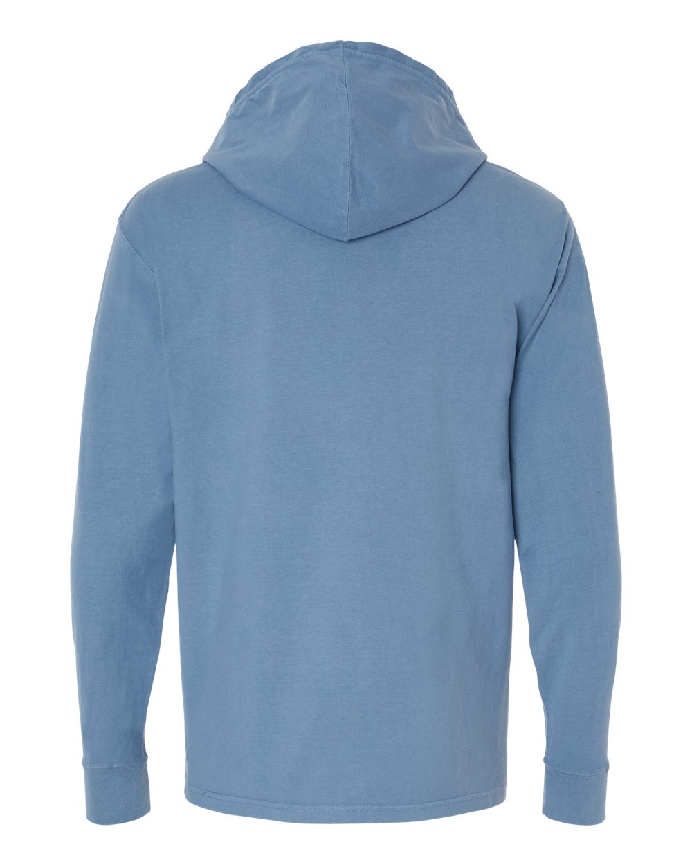 ComfortWash by Hanes GDH280 Unisex Garment-Dyed Jersey Hooded Long Sleeve T-Shirt in Saltwater, back