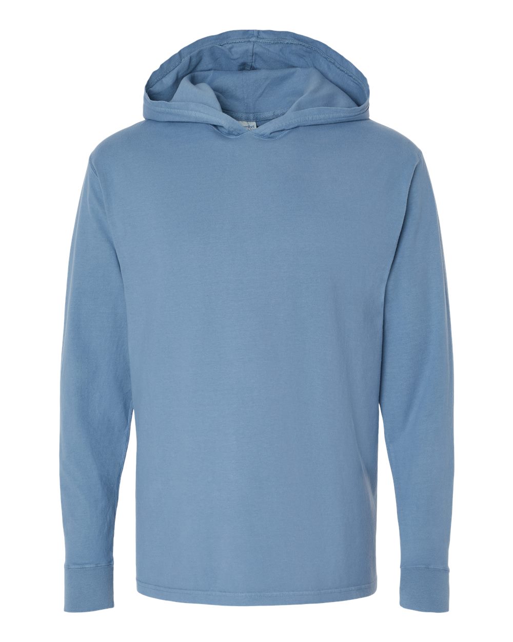 ComfortWash by Hanes GDH280 Unisex Garment-Dyed Jersey Hooded Long Sleeve T-Shirt in Saltwater