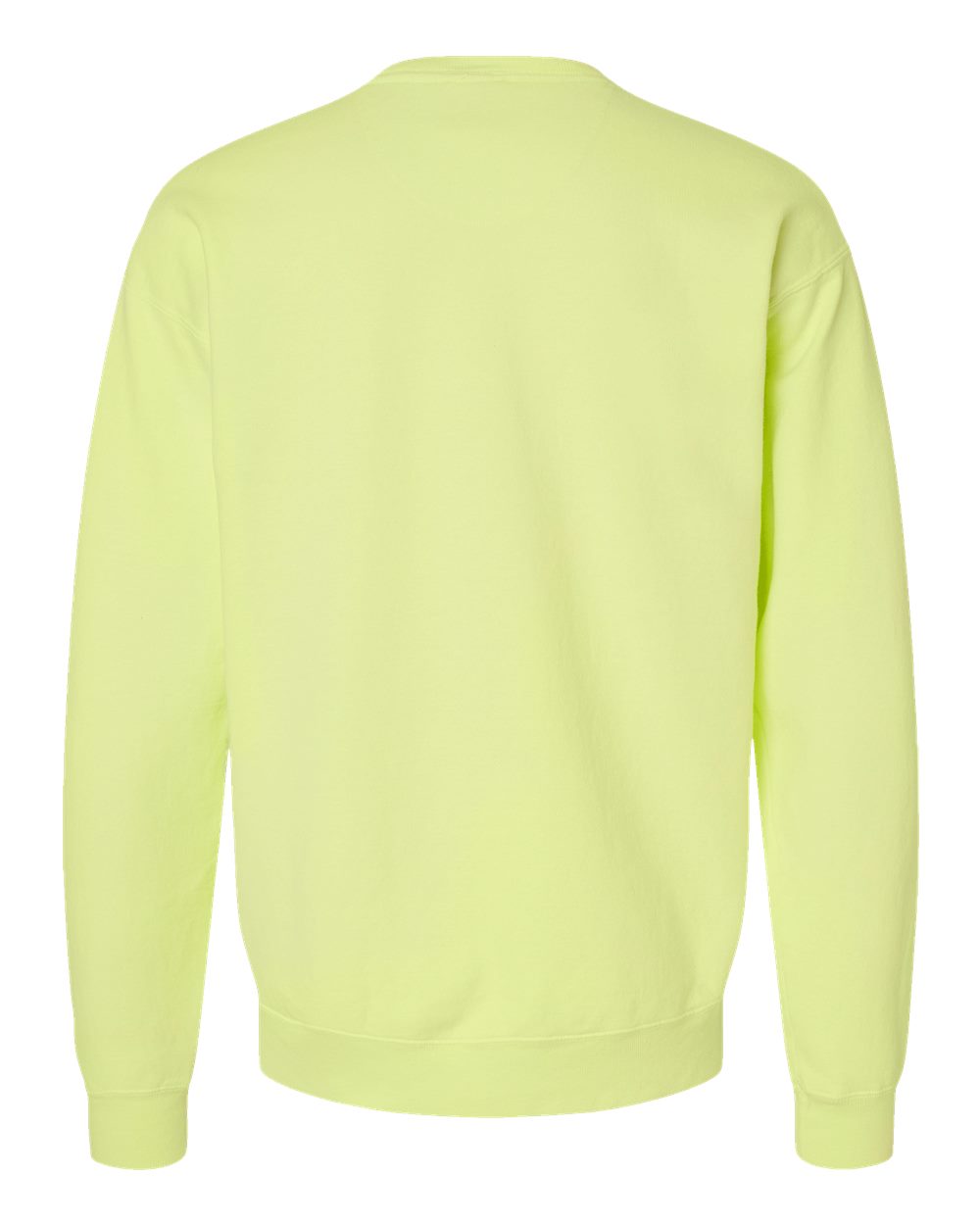 ComfortWash by Hanes GDH400 Unisex Garment-Dyed Crewneck Sweatshirt in Chic Lime, back