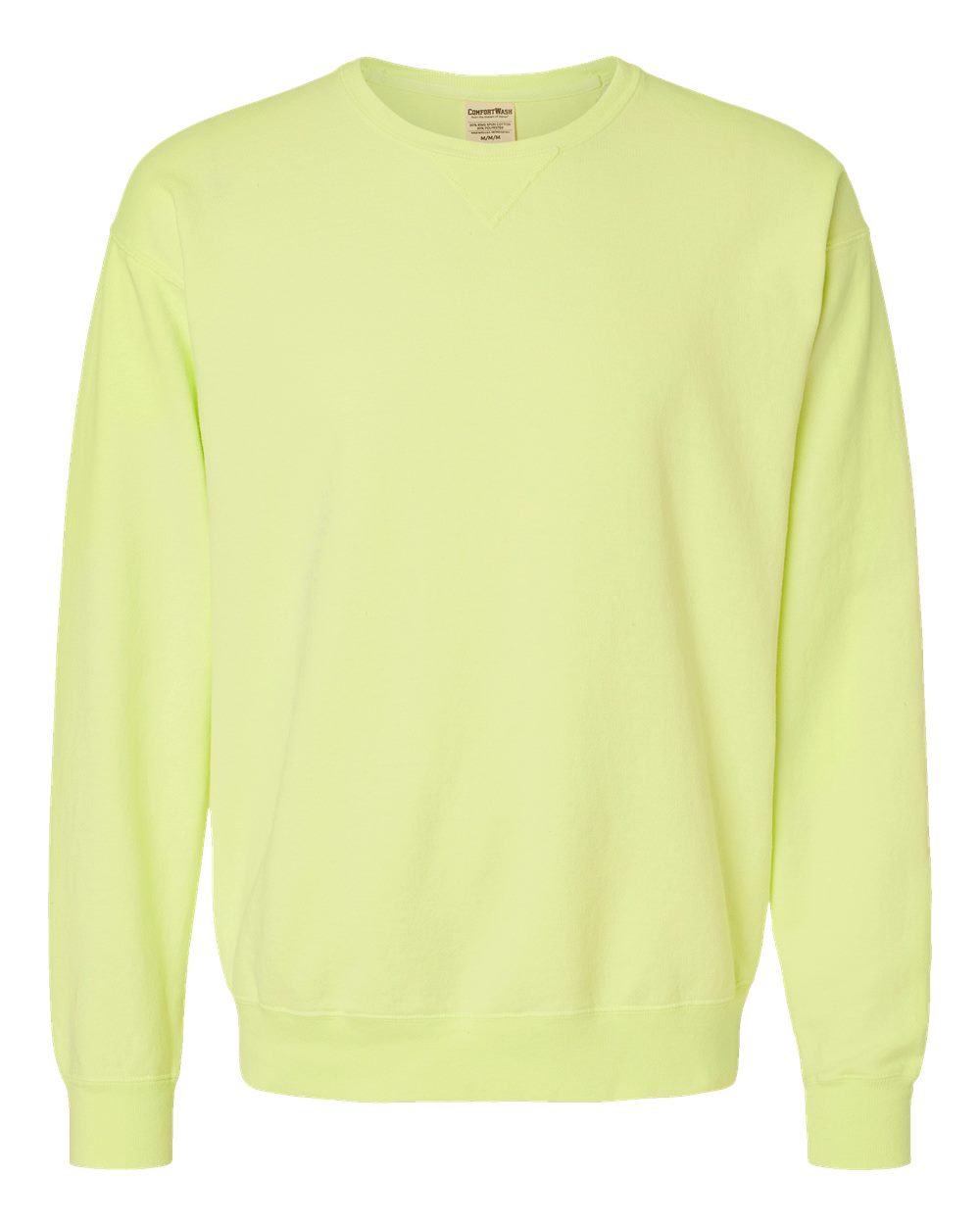 ComfortWash by Hanes GDH400 Unisex Garment-Dyed Crewneck Sweatshirt in Chic Lime