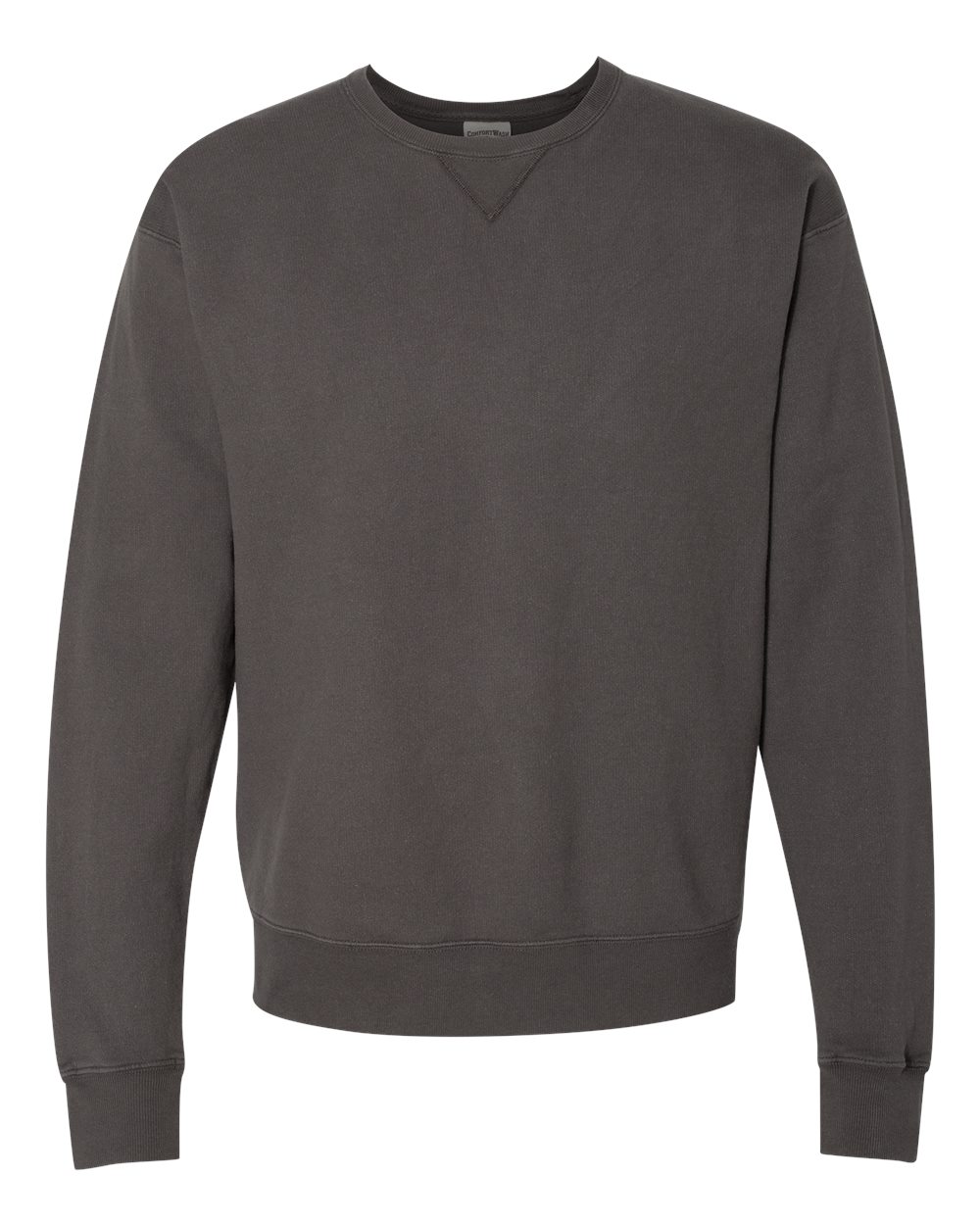 ComfortWash by Hanes GDH400 Unisex Garment-Dyed Crewneck Sweatshirt in New Railroad Grey