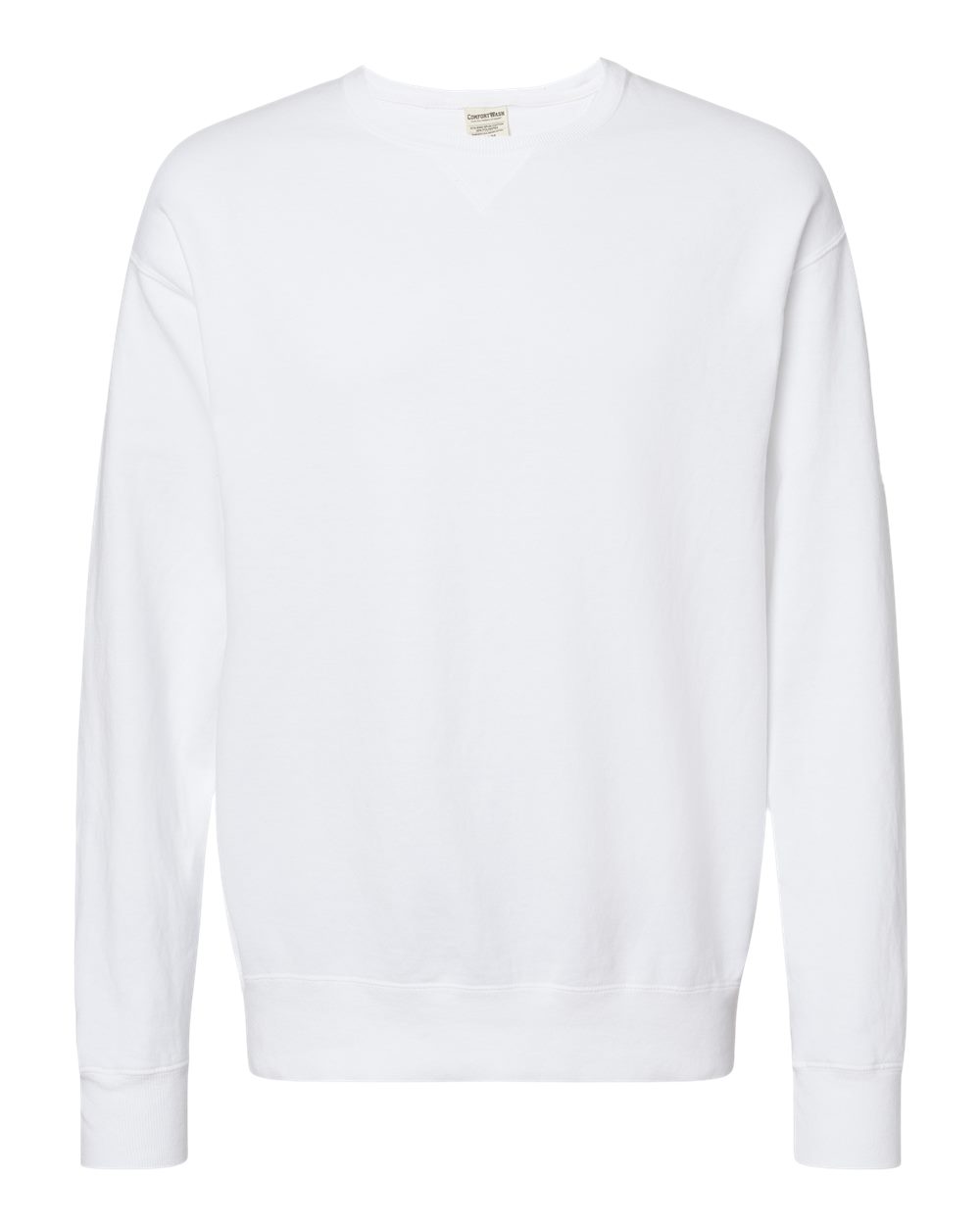 ComfortWash by Hanes GDH400 Unisex Garment-Dyed Crewneck Sweatshirt in White