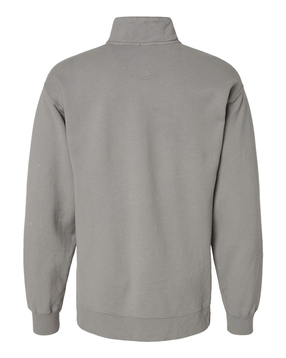 ComfortWash by Hanes GDH425 Unisex Garment-Dyed Quarter-Zip Sweatshirt in Concrete Grey, back