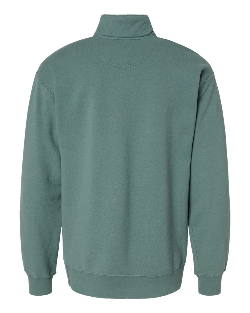 ComfortWash by Hanes GDH425 Unisex Garment-Dyed Quarter-Zip Sweatshirt in Cypress Green, back