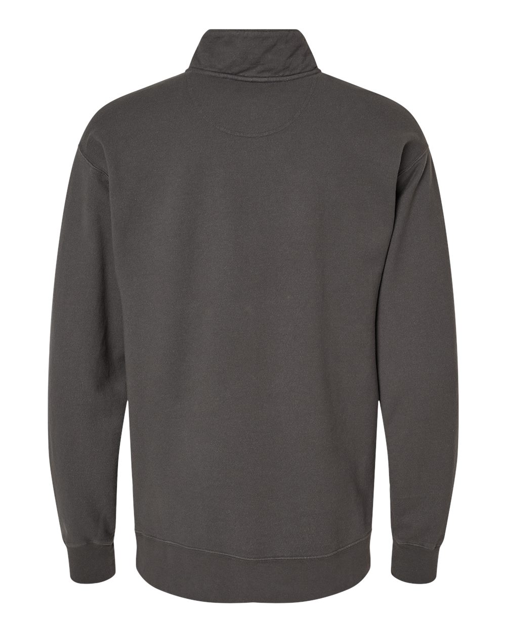 ComfortWash by Hanes GDH425 Unisex Garment-Dyed Quarter-Zip Sweatshirt in New Railroad Grey, back