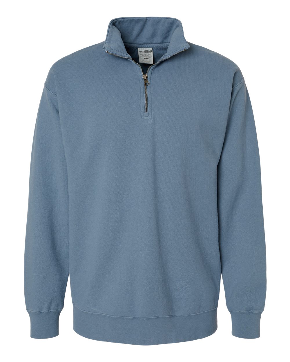 ComfortWash by Hanes GDH425 Unisex Garment-Dyed Quarter-Zip Sweatshirt in Saltwater