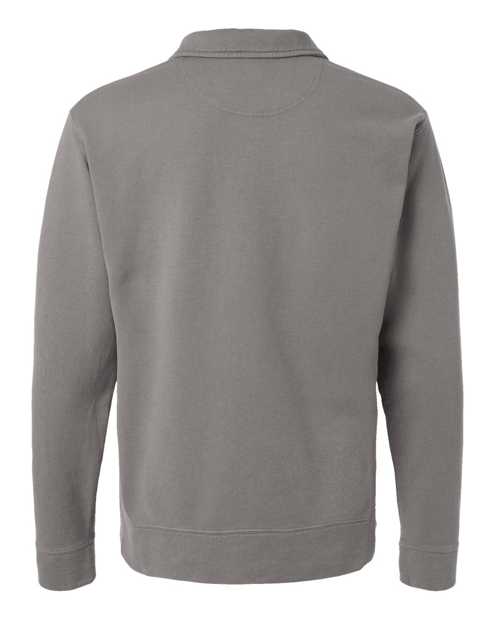 ComfortWash by Hanes GDH490 Unisex Garment-Dyed Polo Collar Sweatshirt in Concrete Grey, back