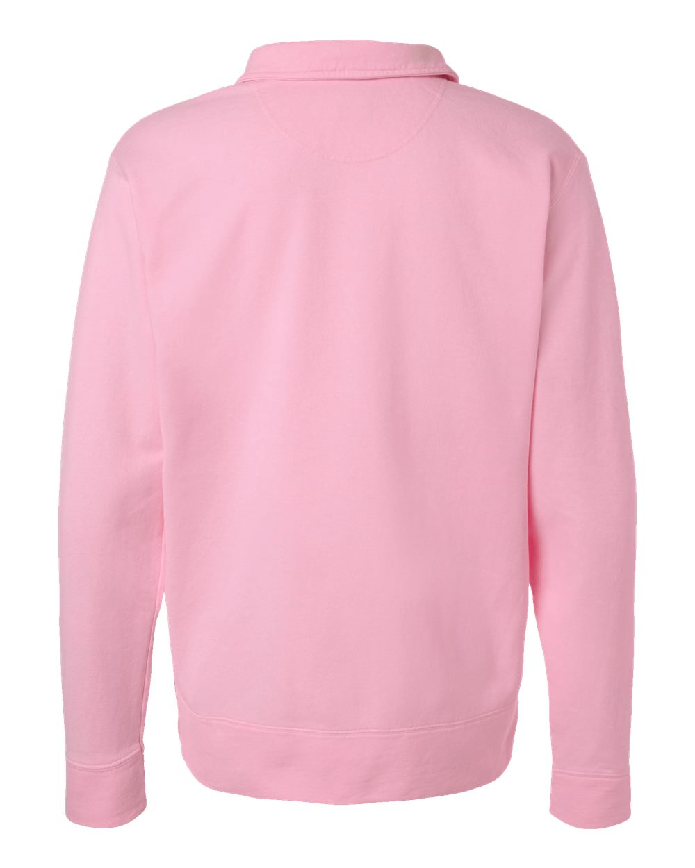ComfortWash by Hanes GDH490 Unisex Garment-Dyed Polo Collar Sweatshirt in Cotton Candy, back