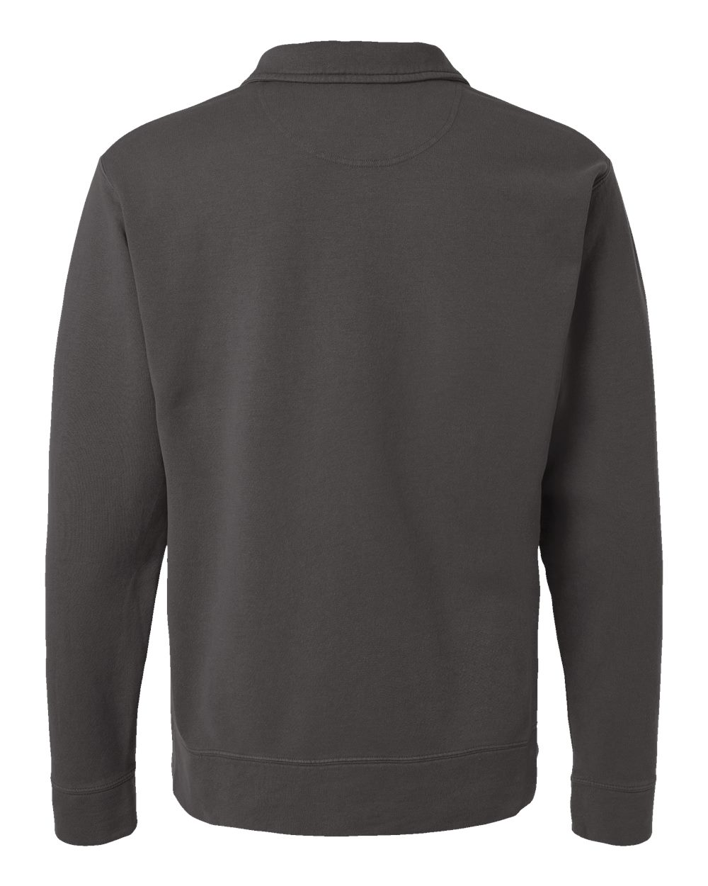 ComfortWash by Hanes GDH490 Unisex Garment-Dyed Polo Collar Sweatshirt in New Railroad Grey, back