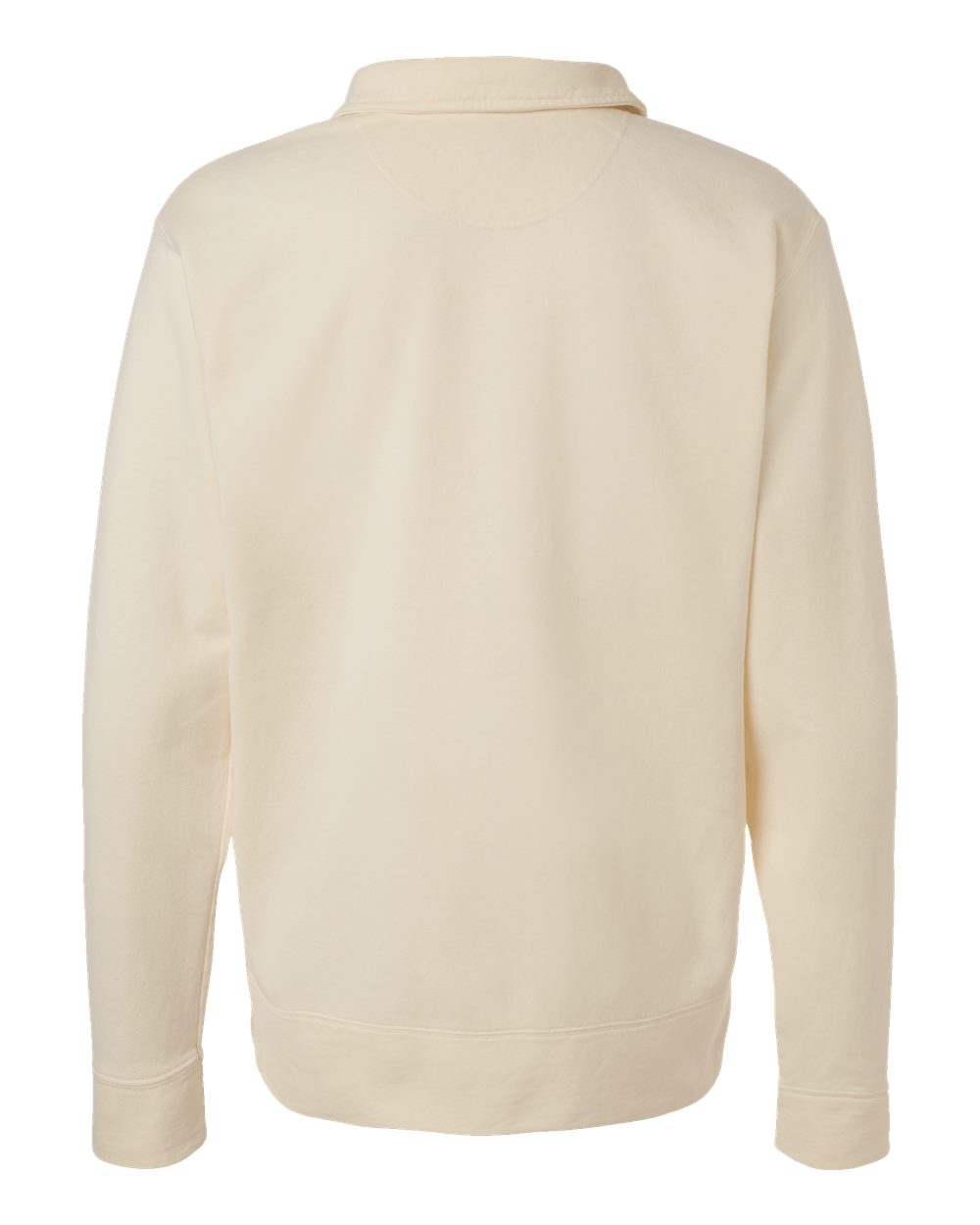 ComfortWash by Hanes GDH490 Unisex Garment-Dyed Polo Collar Sweatshirt in Parchment, back