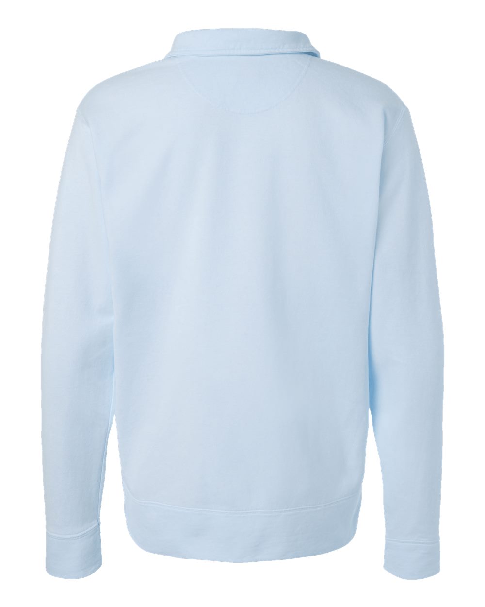 ComfortWash by Hanes GDH490 Unisex Garment-Dyed Polo Collar Sweatshirt in Soothing Blue, back