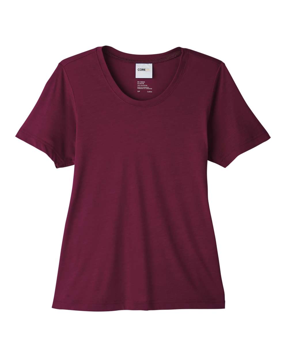 CORE365 CE111W Women's Fusion ChromaSoft™ Performance T-Shirt in Burgundy