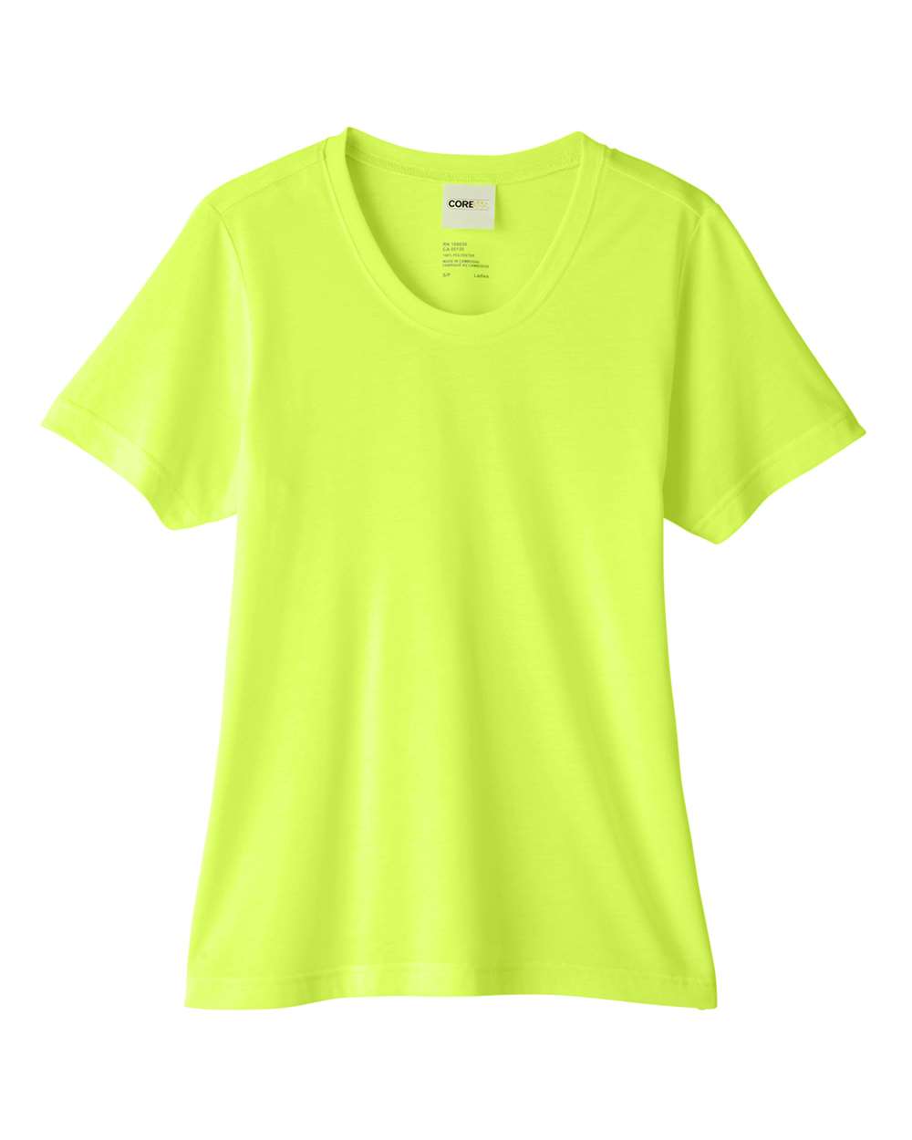 CORE365 CE111W Women's Fusion ChromaSoft™ Performance T-Shirt in Safety Yellow