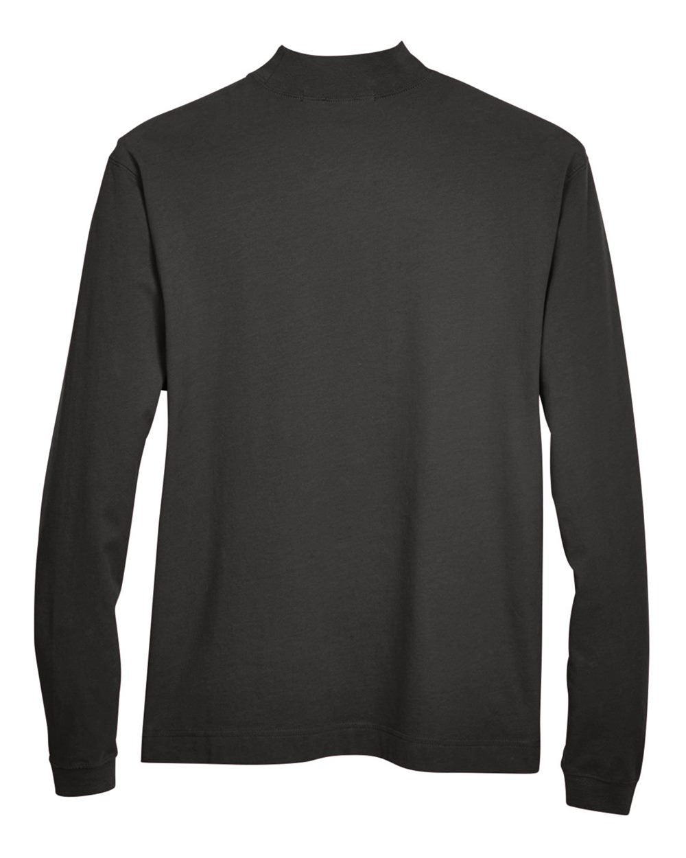 Devon & Jones D420 Unisex Sueded Jersey Mock Neck T-Shirt in Black, back