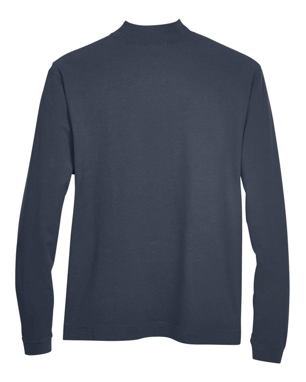 Devon & Jones D420 Unisex Sueded Jersey Mock Neck T-Shirt in Navy, back