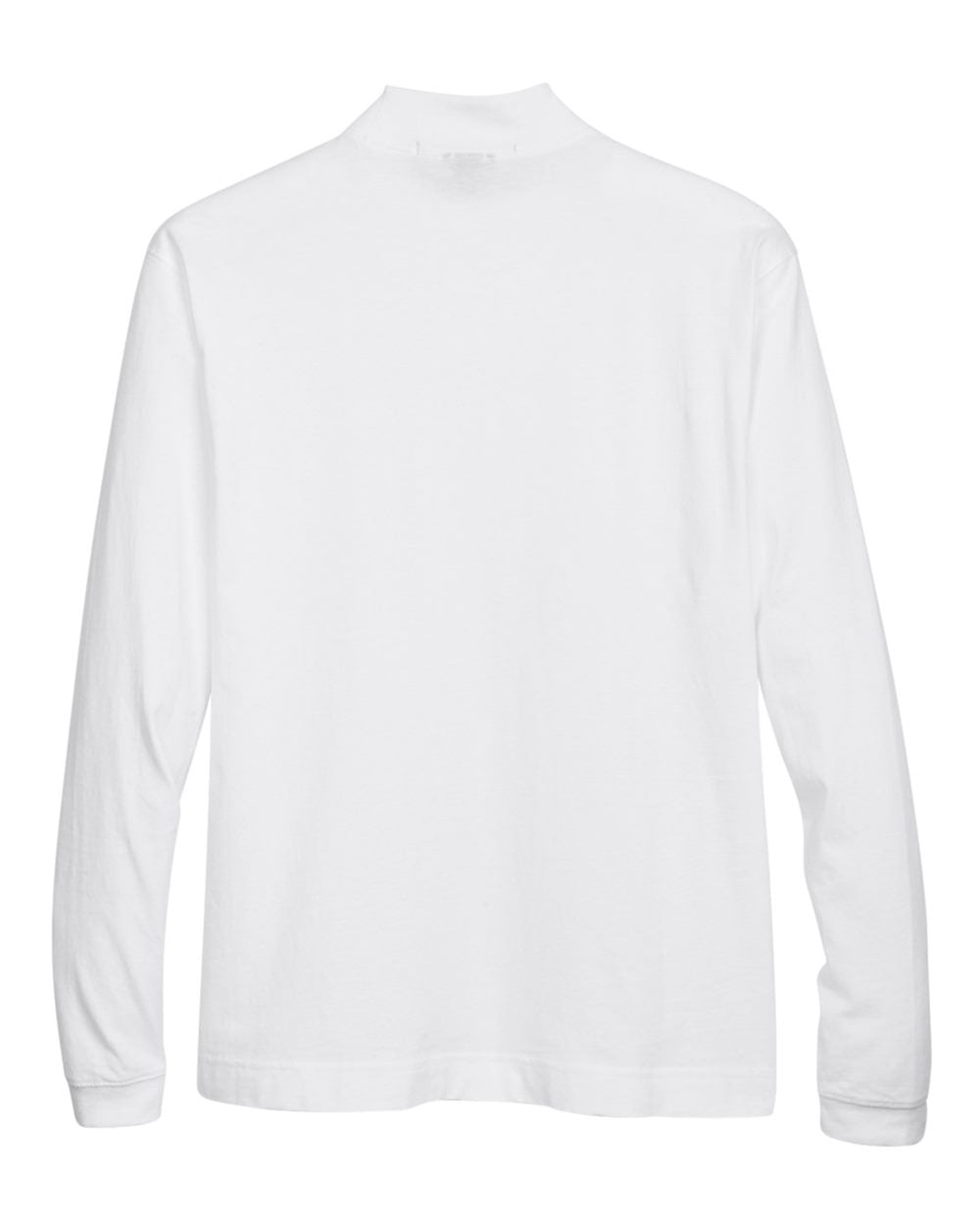 Devon & Jones D420 Unisex Sueded Jersey Mock Neck T-Shirt in White, back