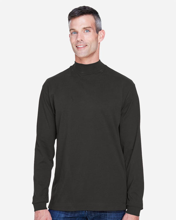Devon & Jones D420 Unisex Sueded Jersey Mock Neck T-Shirt