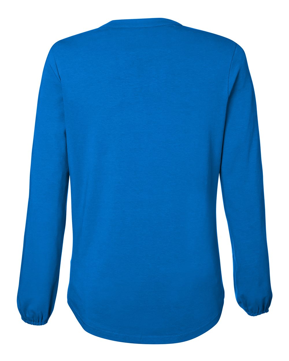 Devon & Jones DP122W Women's Raleigh Half-Placket Knit Top in French Blue, back