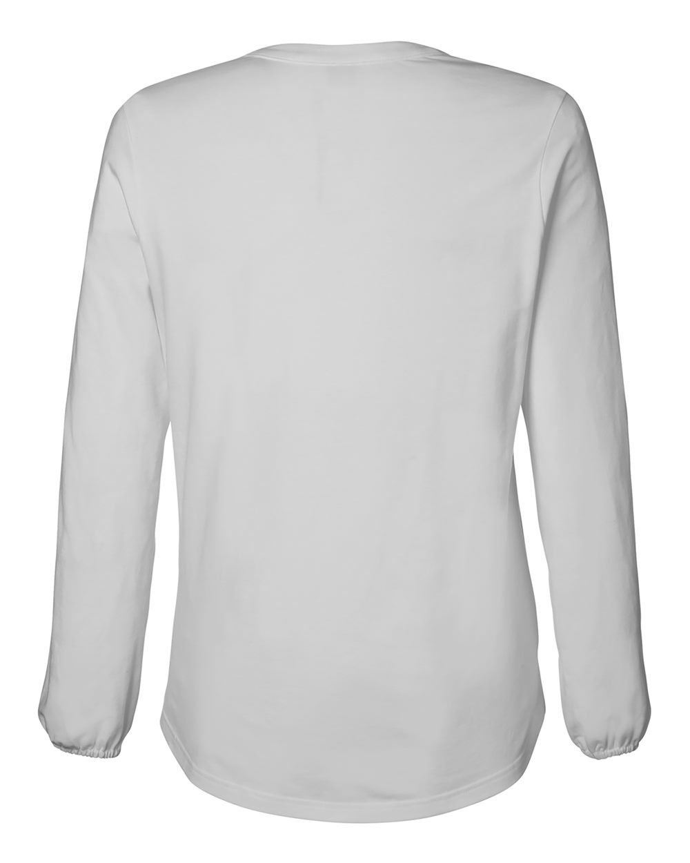 Devon & Jones DP122W Women's Raleigh Half-Placket Knit Top in Grey, back