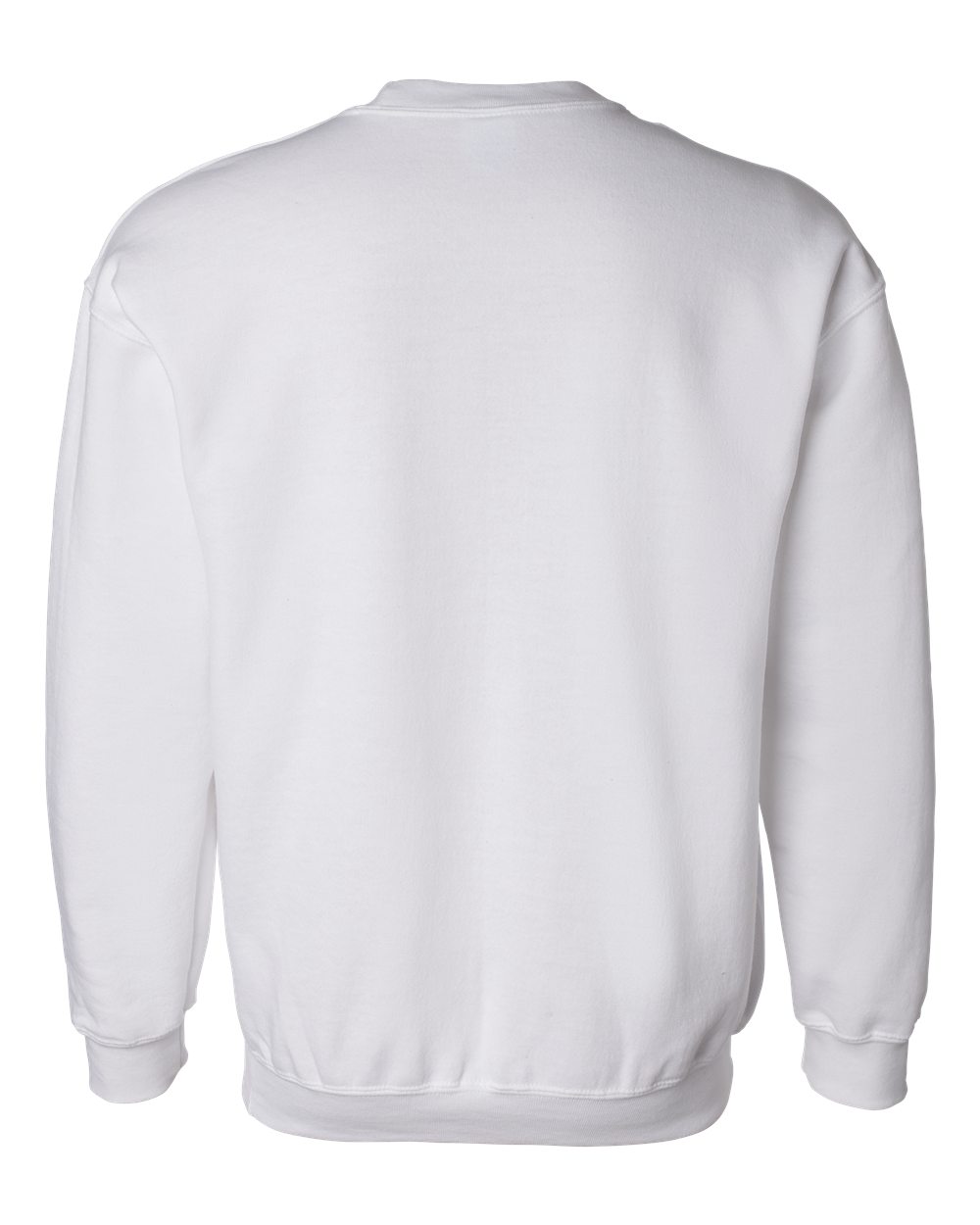 Gildan 12000 Unisex DryBlend® Crewneck Sweatshirt in White, back