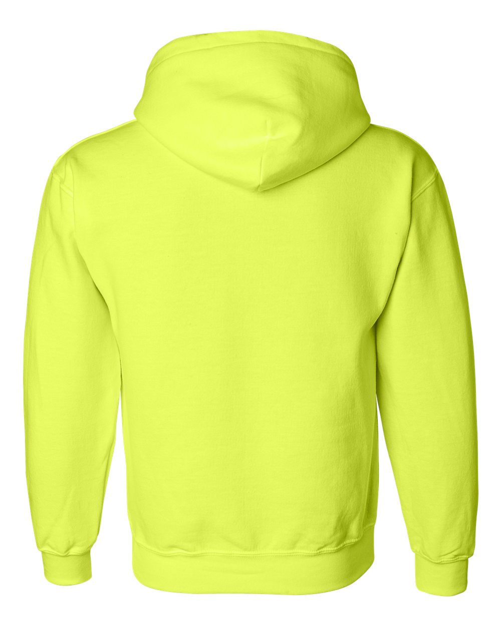 Gildan 12500 Unisex DryBlend® Hooded Sweatshirt in Safety Green, back