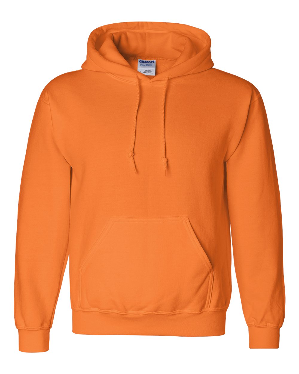 Gildan 12500 Unisex DryBlend® Hooded Sweatshirt in Safety Orange