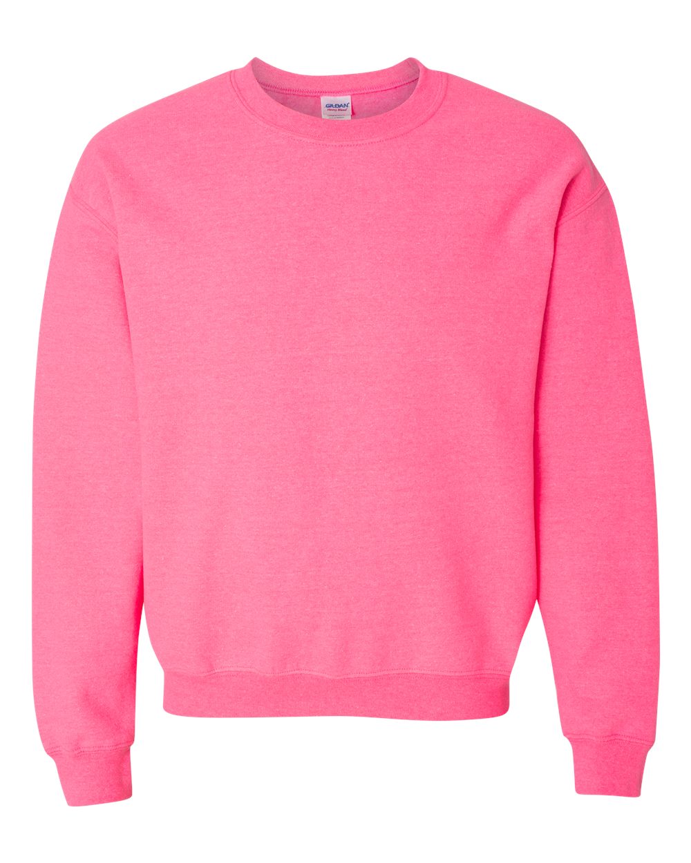 Gildan 18000 Unisex Heavy Blend™ Crewneck Sweatshirt in Safety Pink