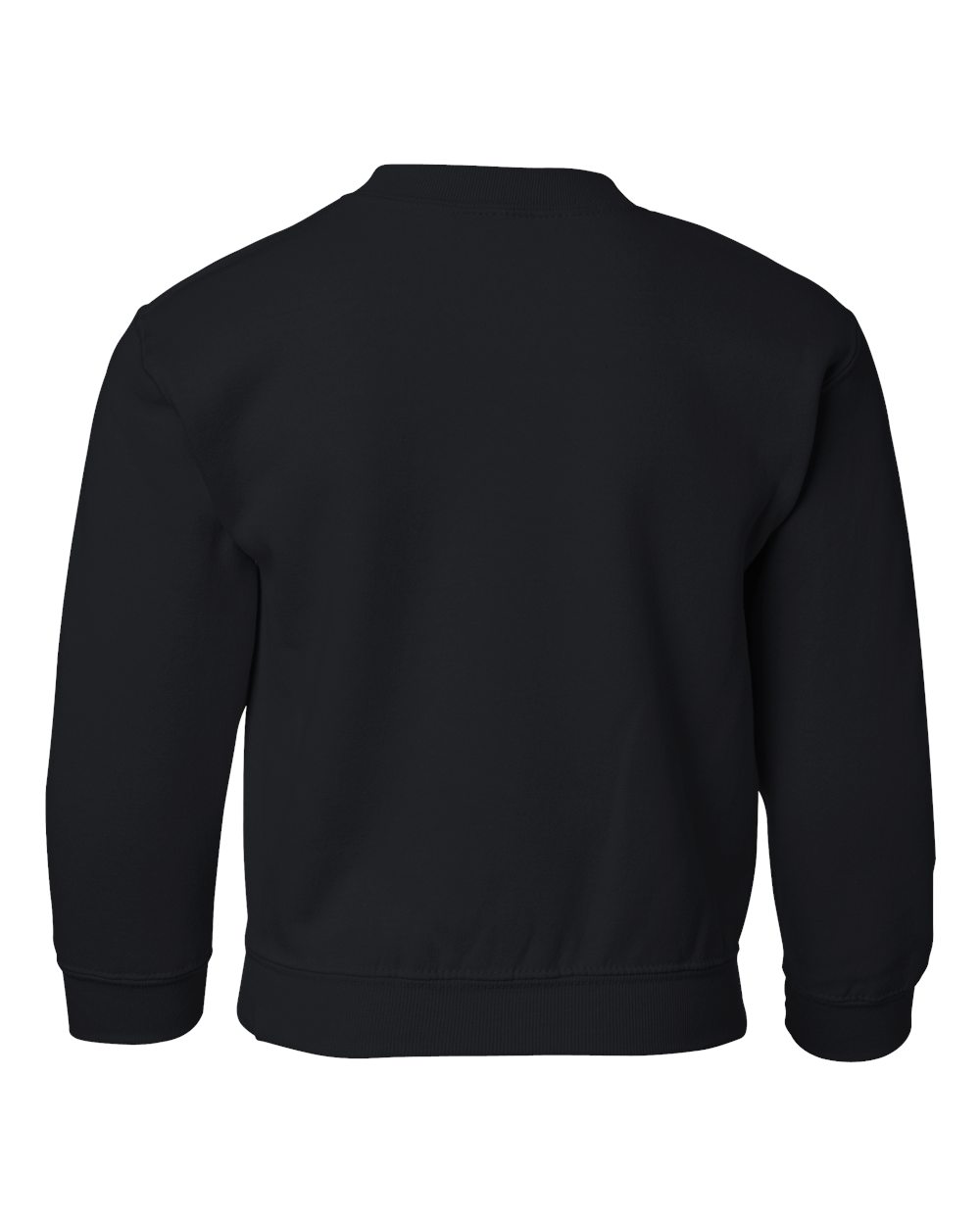 Gildan 18000B Youth Heavy Blend™ Crewneck Sweatshirt in Black, back