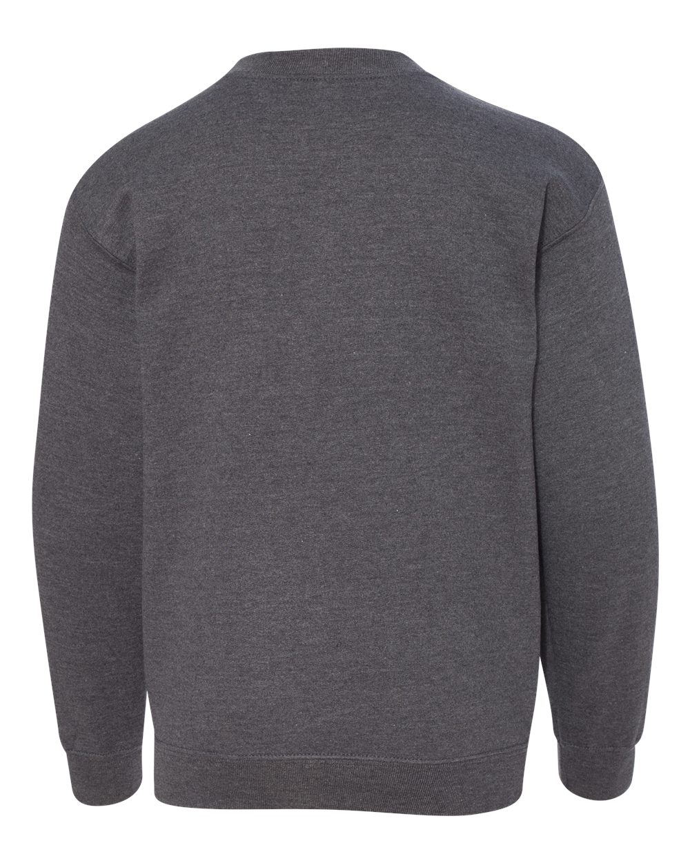 Gildan 18000B Youth Heavy Blend™ Crewneck Sweatshirt in Dark Heather, back