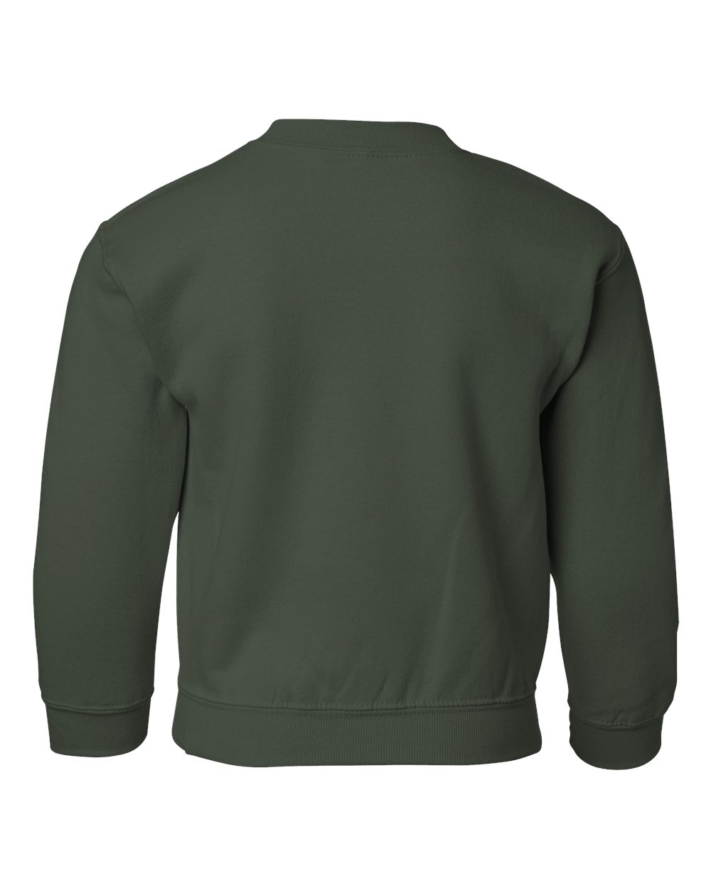 Gildan 18000B Youth Heavy Blend™ Crewneck Sweatshirt in Forest, back