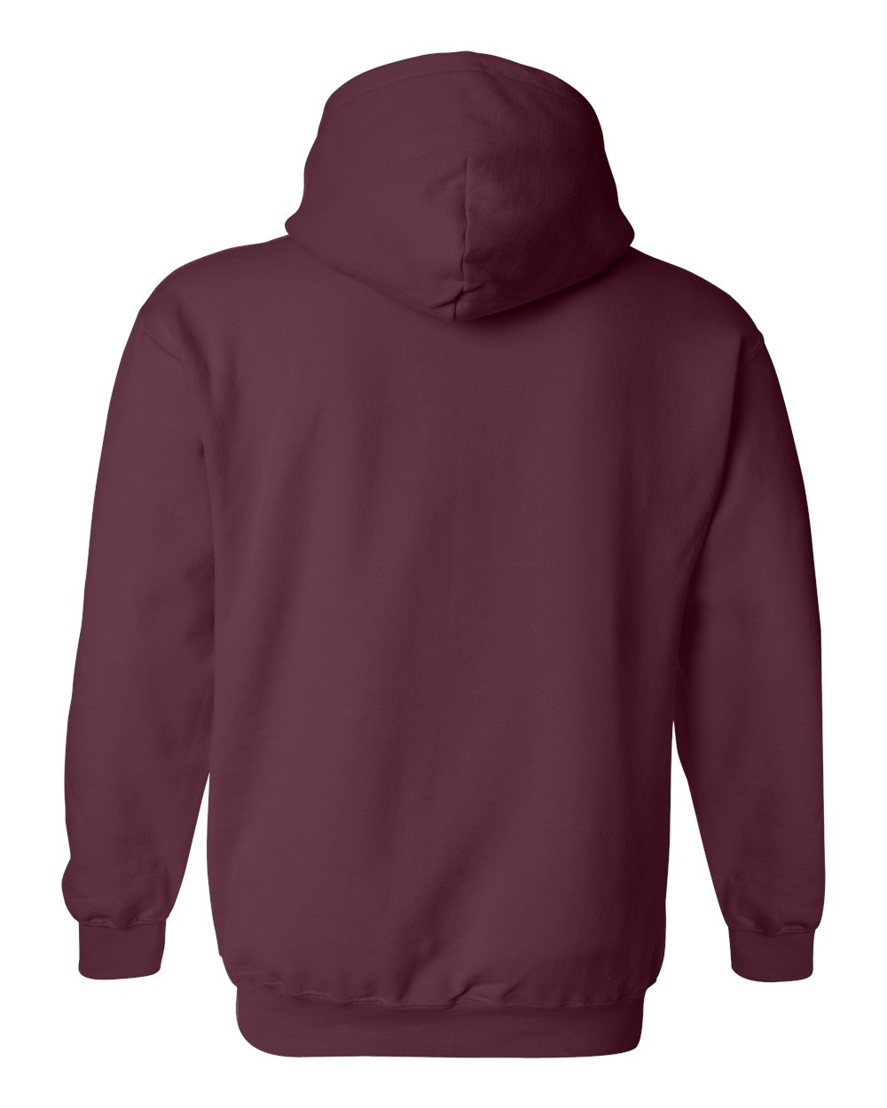 Gildan 18500 Unisex Heavy Blend™ Hooded Sweatshirt in Maroon, back