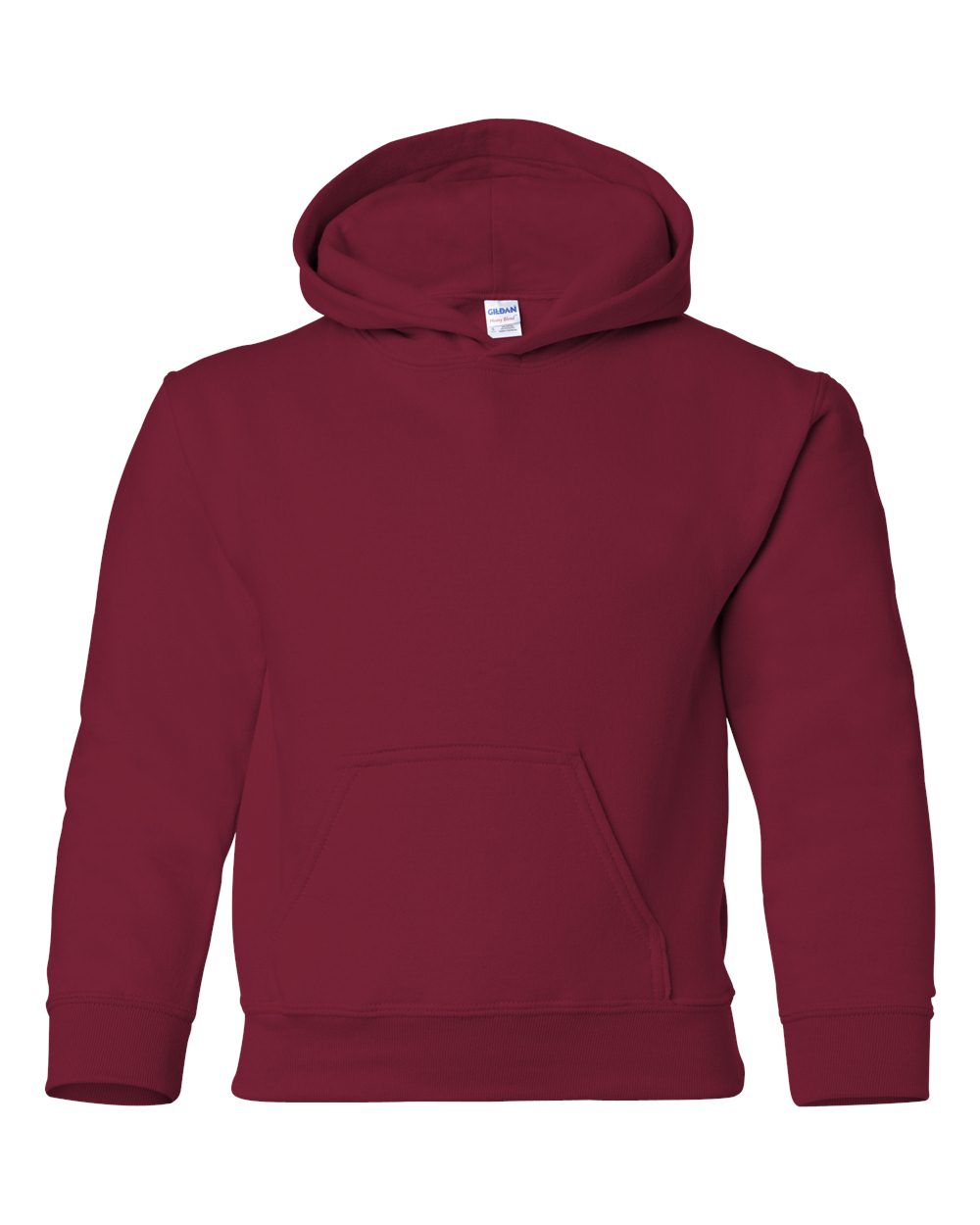 Gildan 18500B Youth Heavy Blend™ Hooded Sweatshirt in Cardinal Red