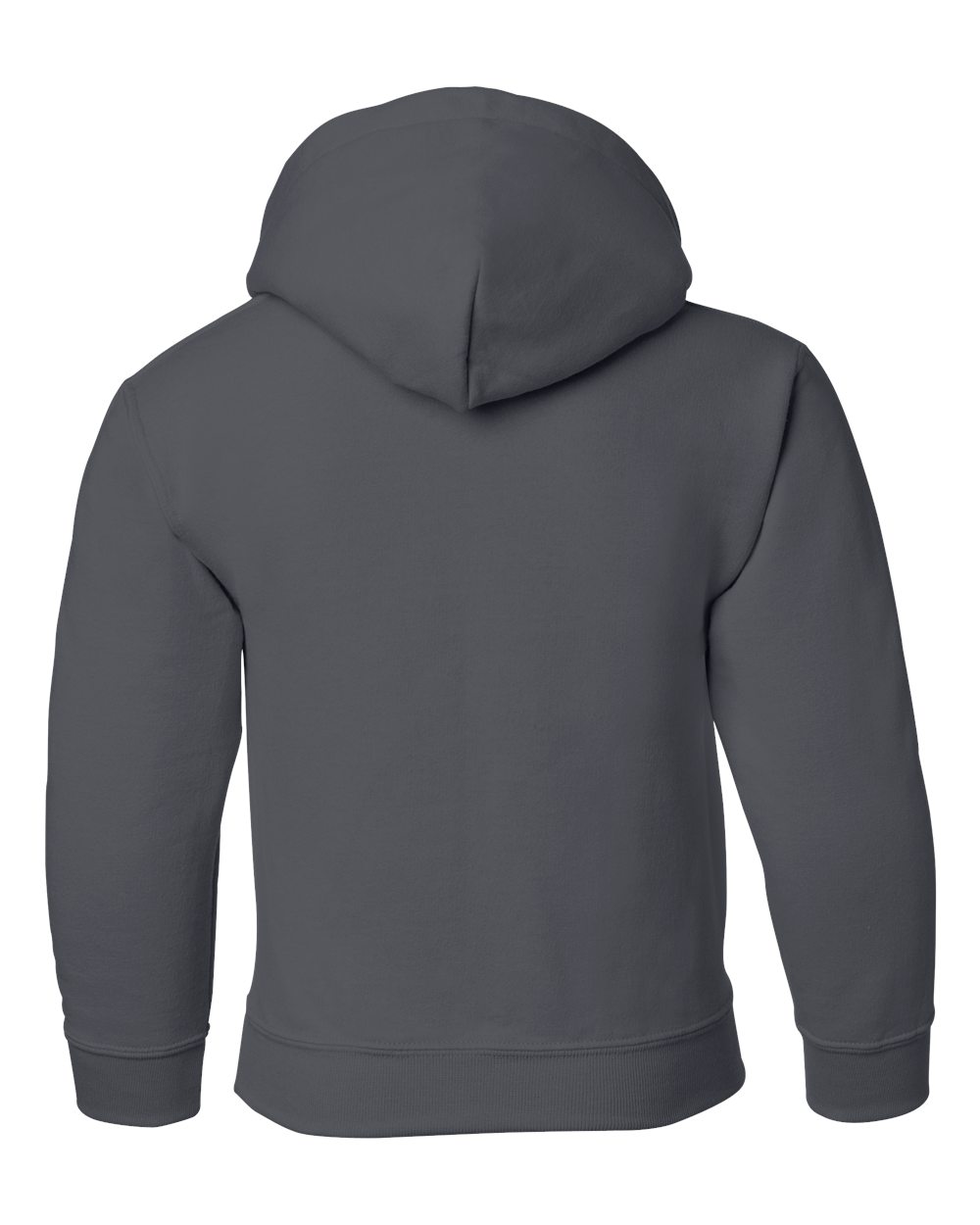 Gildan 18500B Youth Heavy Blend™ Hooded Sweatshirt in Charcoal, back