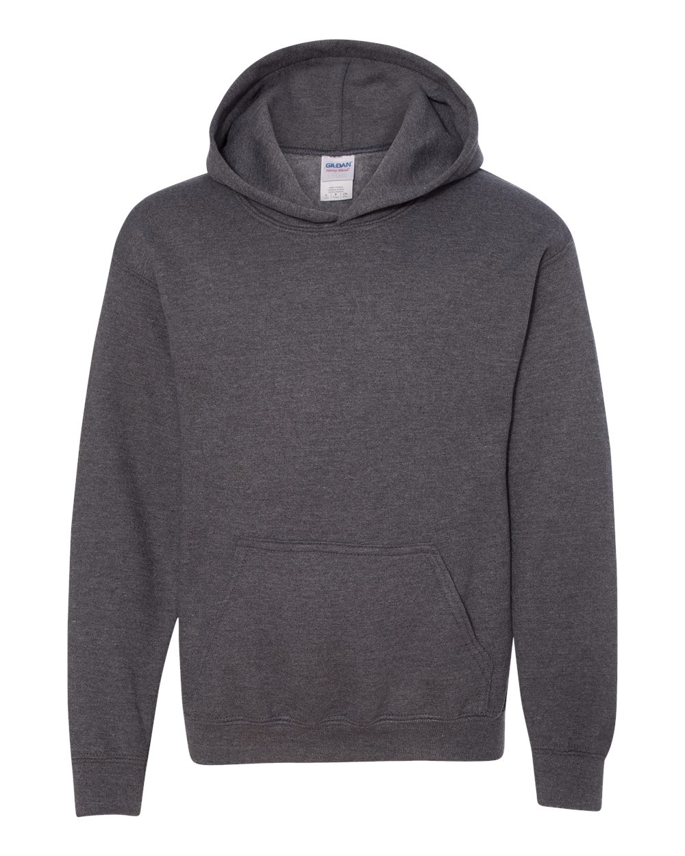 Gildan 18500B Youth Heavy Blend™ Hooded Sweatshirt in Dark Heather