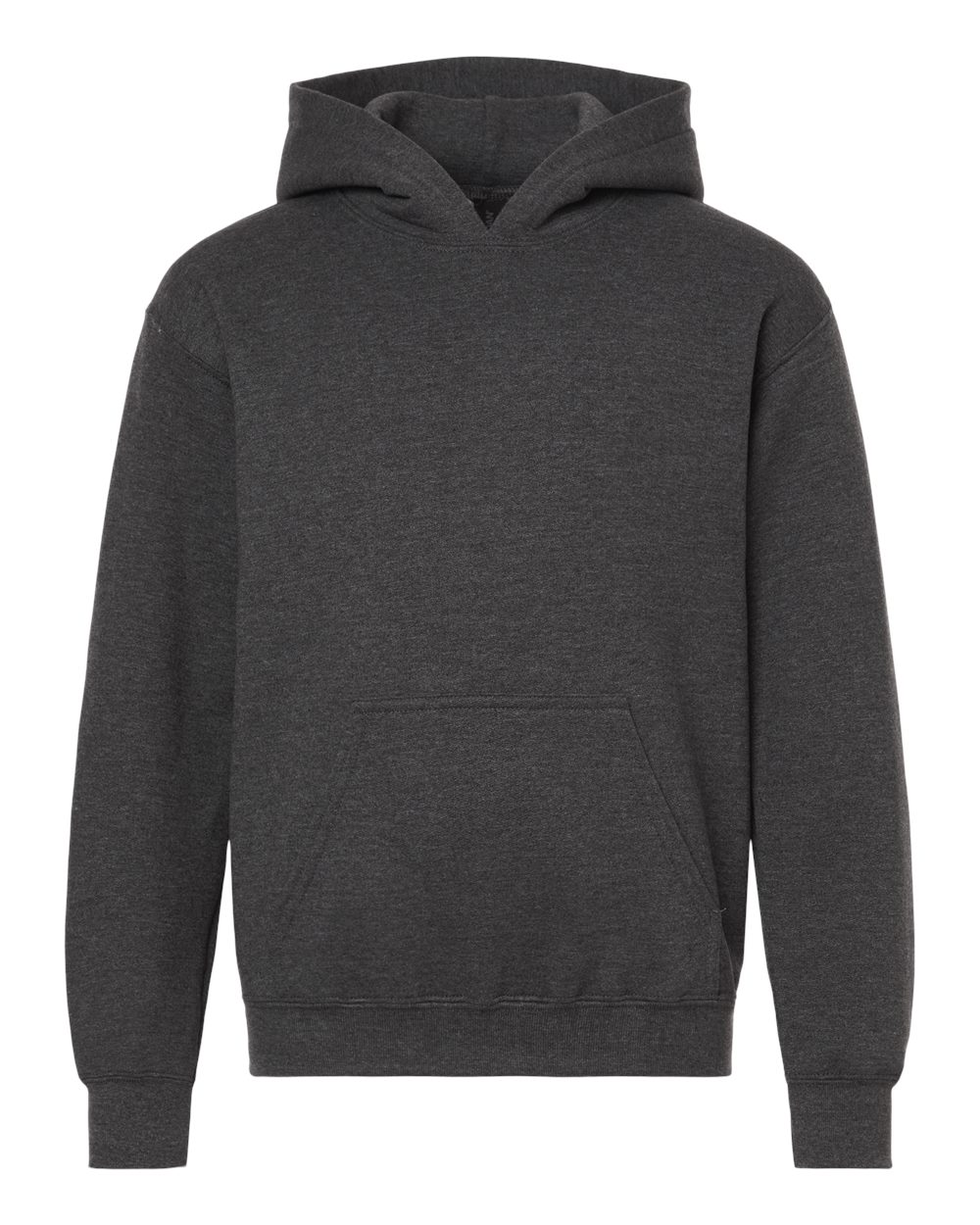 Gildan 18500B Youth Heavy Blend™ Hooded Sweatshirt in Fan Charcoal Heather